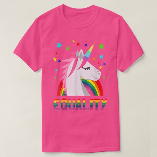 Regenboogvlag Unicorn Stars LGBT Gay T-shirt (Design voorkant)