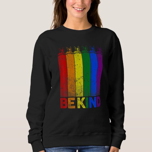 regenboogvlag van Boston Terrier Trui (Voorkant)