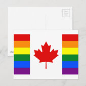Regenboogvlag van Canada Briefkaart (Voorkant / Achterkant)