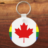 Regenboogvlag van Canada Sleutelhanger (Voorkant)