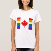 Regenboogvlag van Canada T-shirt (Voorkant)