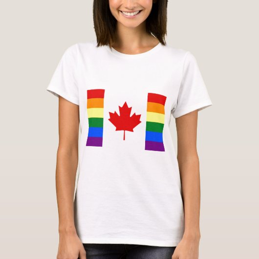 Regenboogvlag van Canada T-shirt (Voorkant)