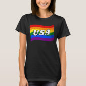 Regenboogvlag Verenigde Staten Amerikaanse Gay Pri T-shirt (Voorkant)