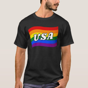 Regenboogvlag Verenigde Staten Amerikaanse Gay Pri T-shirt