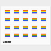 Regenboogvlag Vierkante Sticker (Vel)