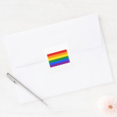 Regenboogvlag Vierkante Sticker (Envelop)