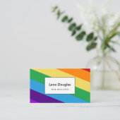 Regenboogvlag Visitekaartje (Staand voorkant)