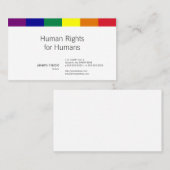 Regenboogvlag Visitekaartje (Voorkant / Achterkant)