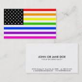 regenboogvlag visitekaartje (Voorkant / Achterkant)