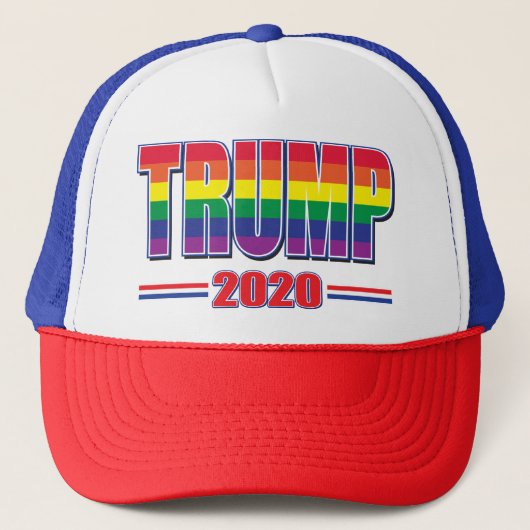 Regenboogvlag-vlag-Trump-2020 Trucker Pet (Voorkant)