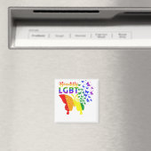 Regenboogvlag Vlinder LGBT Magneet (Insitu (Vaatwasser))
