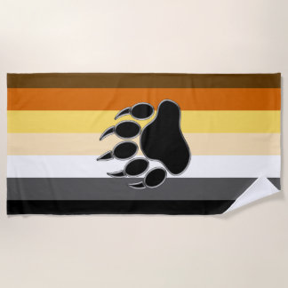 Regenboogvlag voor beren Gay bear pride flag Beerp Strandlaken