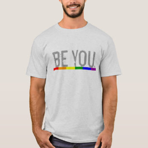Regenboogvlag voor de Gay Pride wees jij T-shirt