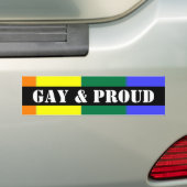 Regenboogvlag voor de Golf van Gay en Proud Bumpersticker (Op auto)