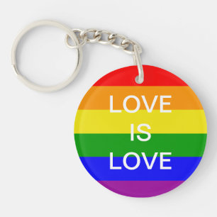 Regenboogvlag voor Gay Pride liefde is liefde Sleutelhanger