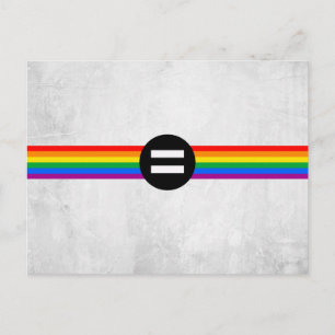 Regenboogvlag voor homo-emancipatie briefkaart
