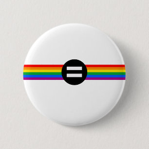 Regenboogvlag voor homo-emancipatie ronde button 5,7 cm