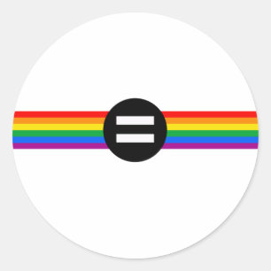 Regenboogvlag voor homo-emancipatie ronde sticker