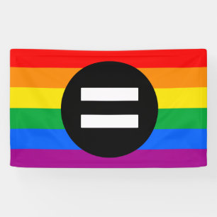 Regenboogvlag voor homo-emancipatie spandoek