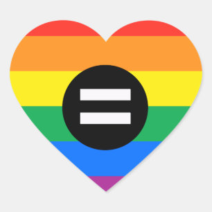 Regenboogvlag voor homo's hart sticker
