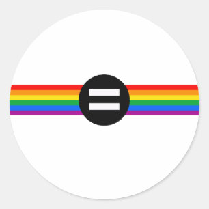 Regenboogvlag voor homo's ronde sticker