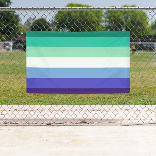 Regenboogvlag voor homoseksuele mannen (Azure & Bl Spandoek (Insitu)