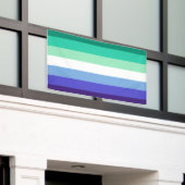 Regenboogvlag voor homoseksuele mannen (Azure & Bl Spandoek (Buitenkant Gebouw)