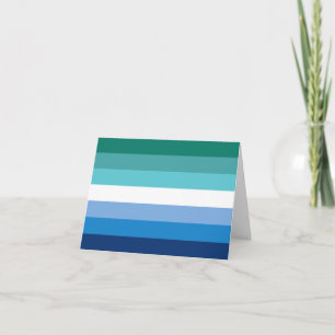 Regenboogvlag voor homoseksuele mannen bedankkaart