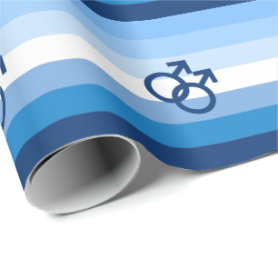 Regenboogvlag voor homoseksuele mannen cadeaupapier