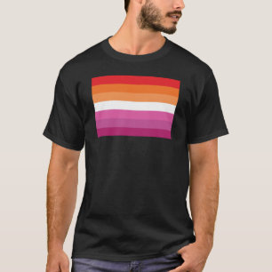 Regenboogvlag voor lesbiennes (Zonsondergang) T-shirt