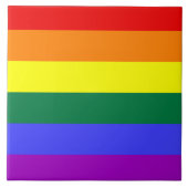 Regenboogvlag voor LGBT Pride Tegeltje (Voorkant)