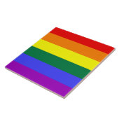 Regenboogvlag voor LGBT Pride Tegeltje (Zijkant)