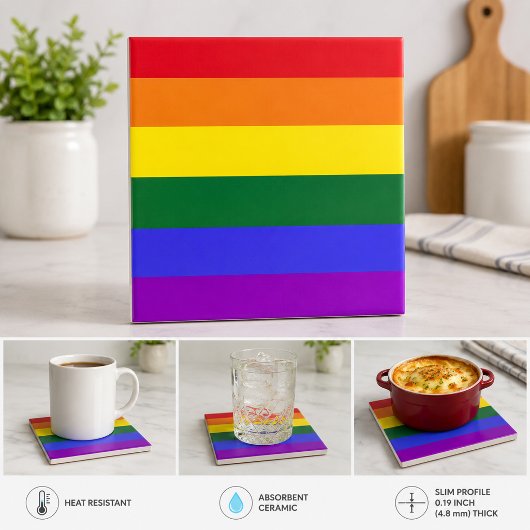 Regenboogvlag voor LGBT Pride Tegeltje