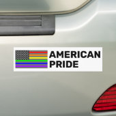 Regenboogvlag VS Bumpersticker (Op auto)