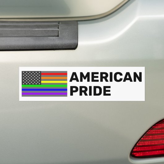 Regenboogvlag VS Bumpersticker (Op auto)