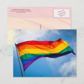 Regenboogvlag Wachten in de wind Briefkaart (Voorkant / Achterkant)