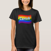 Regenboogvlag Zurich Zwitserland Gay Pride LGBT T-shirt (Voorkant)