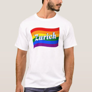 Regenboogvlag Zurich Zwitserland Gay Pride LGBTQ T-shirt
