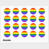 Regenboogvlaggen Ronde Sticker (Vel)