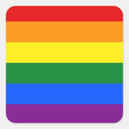 Regenboogvlaggen Vierkante Sticker