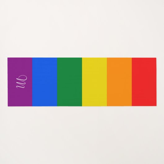 Regenboogvlaggetjes voor badhanddoekjes yogamat (Achterkant (horizontaal))