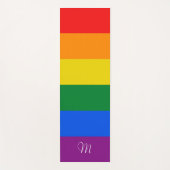 Regenboogvlaggetjes voor badhanddoekjes yogamat (Voorkant)