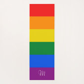 Regenboogvlaggetjes voor badhanddoekjes yogamat (Achterkant)