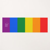 Regenboogvlaggetjes voor badhanddoekjes yogamat (Voorkant (horizontaal))
