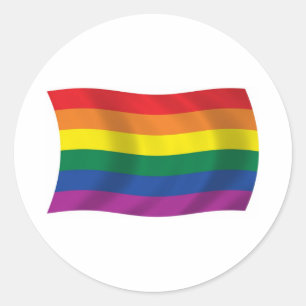 Regenboogvlagsticker Gay Pride-beweging Ronde Sticker