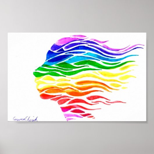 Regenboogvlak Poster (Voorkant)