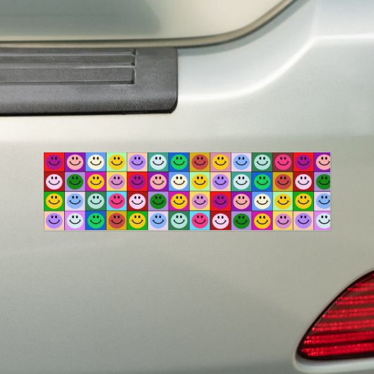Regenboogvlakken Bumpersticker (Op auto)