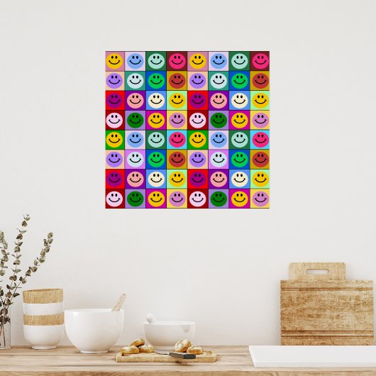 Regenboogvlakken Poster (Keuken)