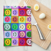 Regenboogvlakken Theedoek (Quarter Fold)