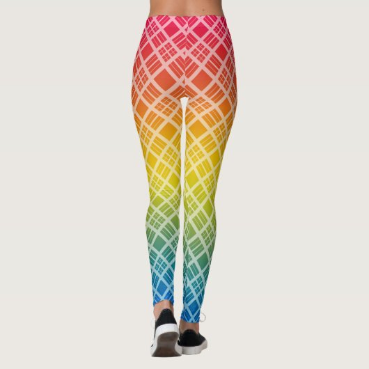 Regenboogvlakte, regenboog, meerkleurig leggings (Achterkant)